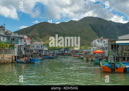 Tai o villaggio di pescatori, l'Isola di Lantau, Hong Kong, Cina Foto Stock