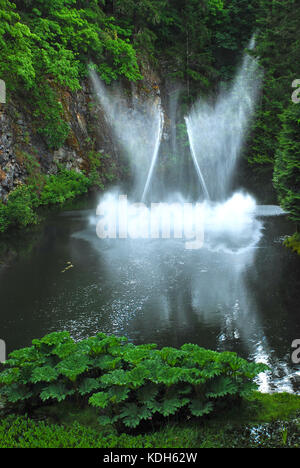 Butchart Gardens in Victoria, British Columbia, Canada è una delle più belle attrazioni turistiche dell'isola Foto Stock