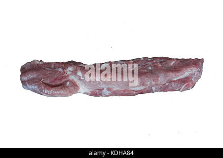 Filetto di maiale isolati su sfondo bianco Foto Stock