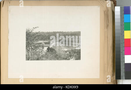 Serbatoio Kensico. Vista della vecchia diga Kensico e la porzione di serbatoio prima costruzione opertions ha iniziato a. Contratto 9. Ottobre 16, 1908 (NYPL B13814376 435376) Foto Stock