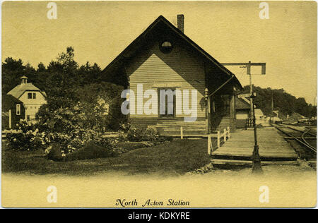 Stazione di North Acton cartolina Foto Stock