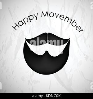 Illustrazione di elementi di sfondo movember Illustrazione Vettoriale