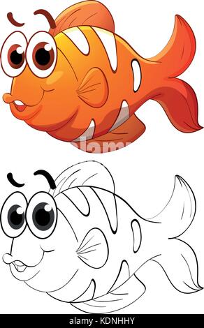 Profilo di animale per clownfish illustrazione Illustrazione Vettoriale