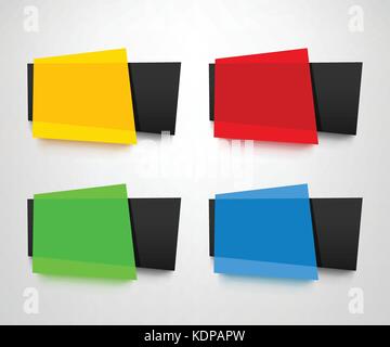 Diversi banner di colore Illustrazione Vettoriale