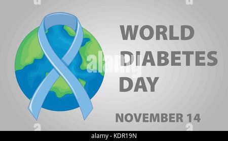 Progettazione poster per la giornata mondiale del diabete illustrazione Illustrazione Vettoriale