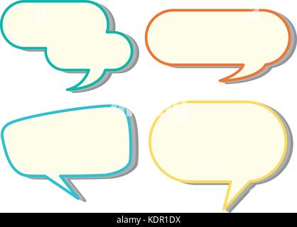 Discorso bolla di modelli in quattro colori immagine Illustrazione Vettoriale