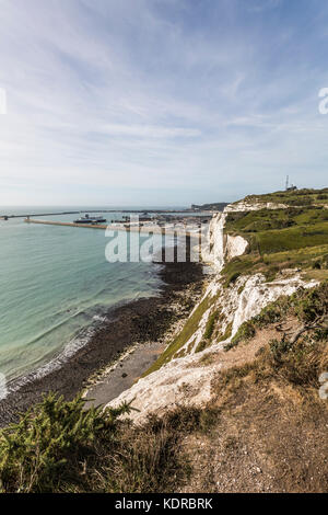 Le Bianche Scogliere di Dover Foto Stock