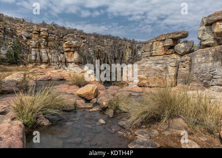 Cascate del leba mountain range. lubango. Foto Stock