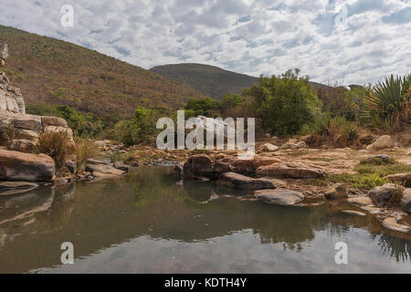 Cascate del leba mountain range. lubango. Foto Stock