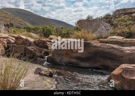 Cascate del leba mountain range. lubango. Foto Stock