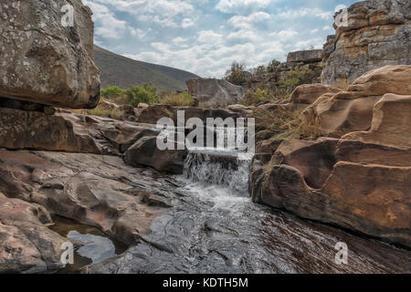 Cascate del leba mountain range. lubango. Foto Stock