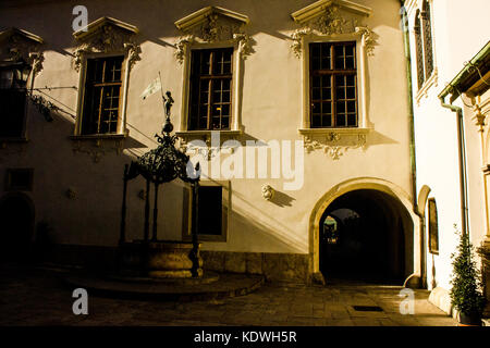 Grazer Landhaus e i suoi famosi portici rinascimentali cortile interno a Graz Capitale della Stiria, Austria Foto Stock