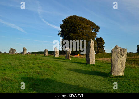 Henge Avebury Stone Circle, Wiltshire Foto Stock