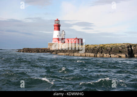 Faro di longstone, farne islands, Northumberland Foto Stock