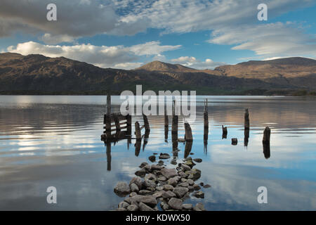 Loch maree & slioch al crepuscolo, wester ross, Scotland, Regno Unito Foto Stock