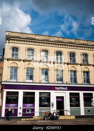 Natwest Bank, Market Place, Newbury, Berkshire, Inghilterra Foto Stock