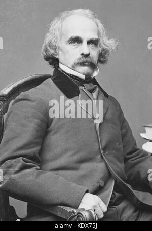 Nathaniel Hawthorne, american romanziere e novelliere Foto Stock