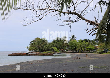 El Lanchón, Playa Negra e Playa El Chino, Puerto Viejo de Talamanca, Limón provincia, il Mare dei Caraibi, Costa Rica, America Centrale Foto Stock