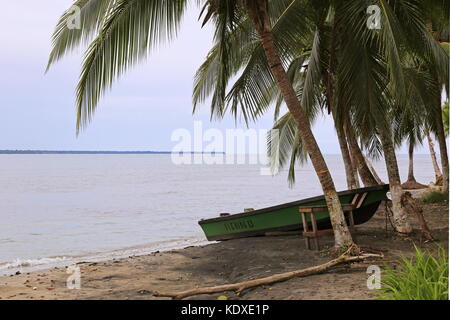 Playa El Chino, Puerto Viejo de Talamanca, Limón provincia, il Mare dei Caraibi, Costa Rica, America Centrale Foto Stock