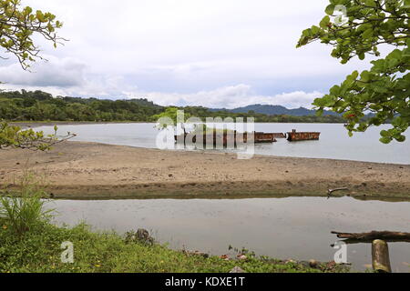 El Lanchón, Playa El Chino, Puerto Viejo de Talamanca, Limón provincia, il Mare dei Caraibi, Costa Rica, America Centrale Foto Stock