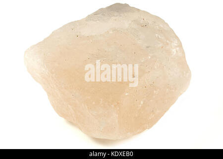 Sale Himalayano crystal isolati su sfondo bianco Foto Stock