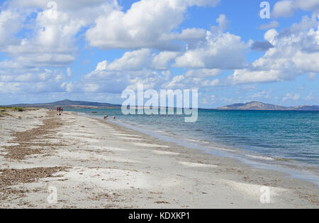 Una vista sull'Ezzi Mannu beach, Sardegna, Italia Foto Stock