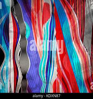 Abstract sfondo colorato con elementi ondulati Foto Stock