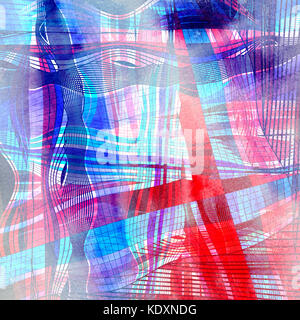 Abstract sfondo colorato con elementi ondulati Foto Stock