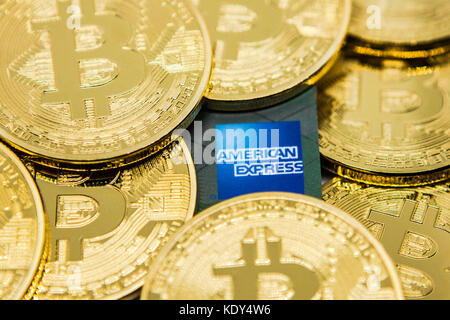 Bitcoin vs le banche Foto Stock