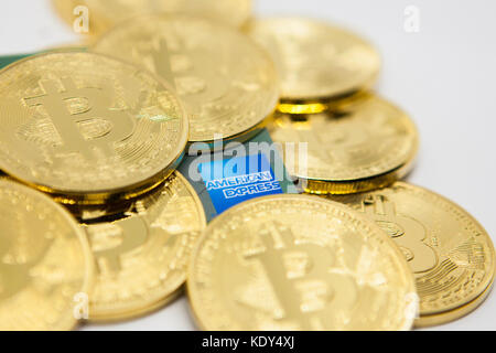 Bitcoin vs le banche Foto Stock
