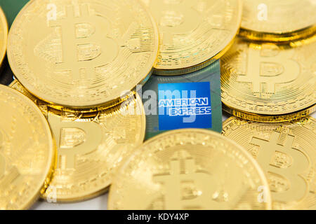 Bitcoin vs le banche Foto Stock