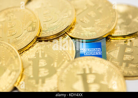 Bitcoin vs le banche Foto Stock