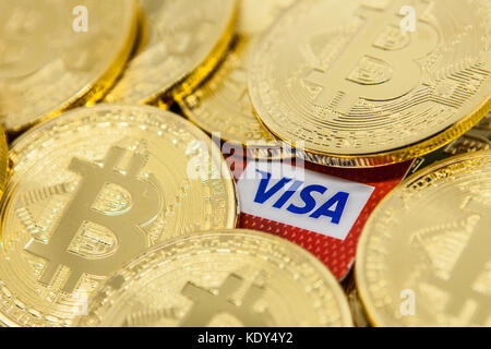 Bitcoin vs le banche Foto Stock