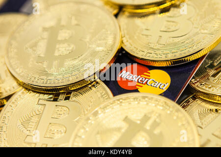 Bitcoin vs le banche Foto Stock