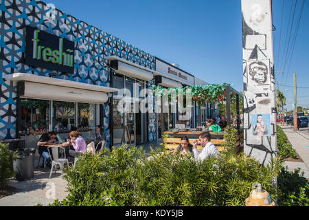 Nw 2° avenue, wynwood arts district, Miami, Florida, Stati Uniti d'America Foto Stock