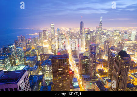 La bellissima sullo skyline di Chicago Foto Stock