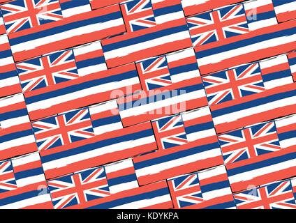 Abstract bandiera Hawaiiana o banner illustrazione vettoriale Illustrazione Vettoriale