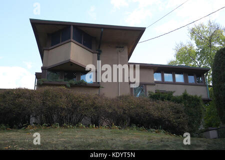 Gilmore house conosciuto anche come il velivolo house progettata da Frank Lloyd Wright, Madison, Wisconsin. Foto Stock