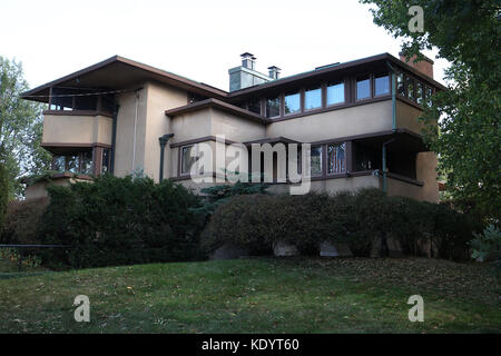 Gilmore house conosciuto anche come il velivolo house progettata da Frank Lloyd Wright, Madison, Wisconsin. Foto Stock