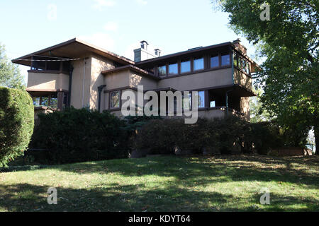 Gilmore house conosciuto anche come il velivolo house progettata da Frank Lloyd Wright, Madison, Wisconsin. Foto Stock