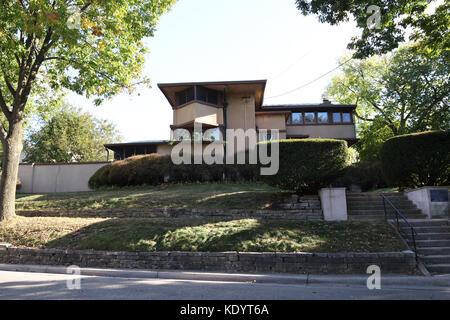 Gilmore house conosciuto anche come il velivolo house progettata da Frank Lloyd Wright, Madison, Wisconsin. Foto Stock