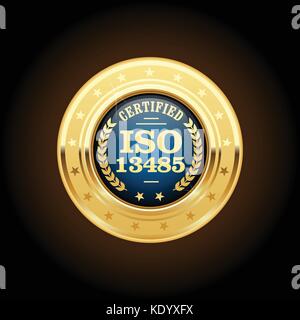 Iso 13485 medaglia standard - dispositivi medici Illustrazione Vettoriale