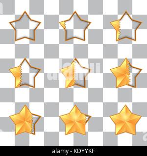 Cinque stelle. volume di riempimento Illustrazione Vettoriale