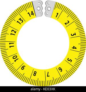 Lettera o icona a forma di righello, stile cartoon Illustrazione Vettoriale