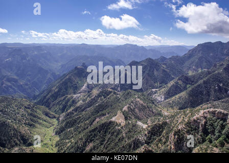 Paesaggi montuosi di rame canyon in Chihuahua, Messico Foto Stock