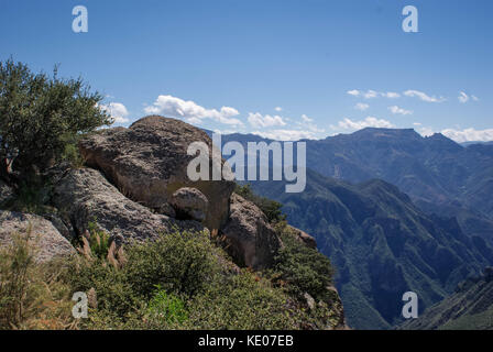 Paesaggi montuosi di rame canyon in Chihuahua, Messico Foto Stock