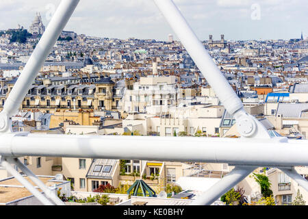 Tetti di Parigi come visto dal Centre Pompidou di Parigi Foto Stock