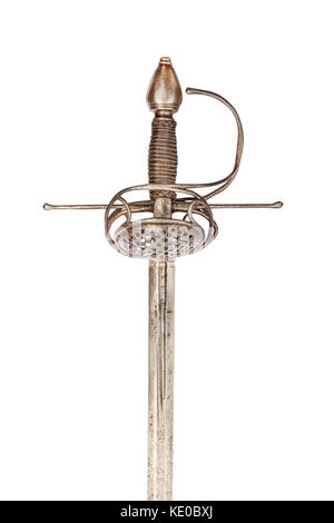 Battaglia francese spada (rapier) dal tempo della regina margot e il francese guerre di religione (1562-98). epee con piena elsa. Francia XVI secolo. Foto Stock