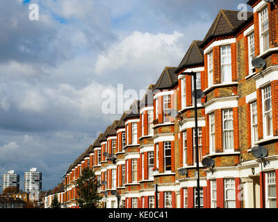 Case a Clapham - Londra, Inghilterra Foto Stock