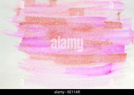 Rosa texture acquerello striature Foto Stock